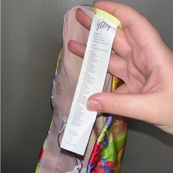 Yitty Cuz I Love You Shaping High Waist Leggings Pride Marble Print Large NWT - Picture 5 of 6